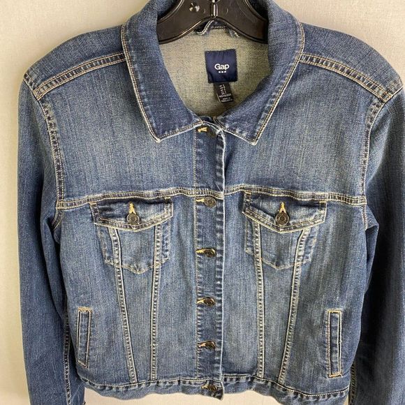 GAP Dark Wash Denim Jacket - Picture 2 of 8